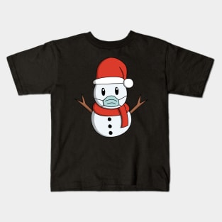 Quarantine Christmas Snowman 2020 Kids T-Shirt